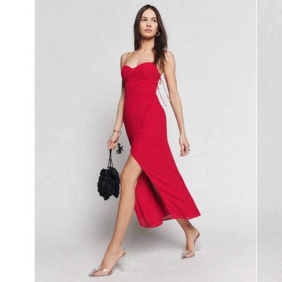 Reformation Dresses & Skirts - NWT Reformation Kourtney Dress Red - Size 6